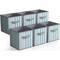 Sorbus 11" Aqua & Gray Foldable Storage Cubes, 6ct.